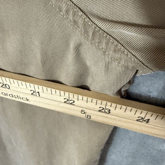 John Mark Top XL Tan Mixed Media Floral Long Sleeve  Boho Roll Tab Sleeve - Picture 4 of 8